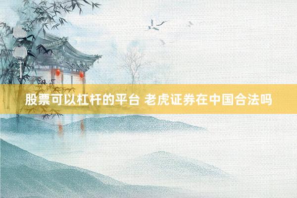 股票可以杠桿的平臺 老虎證券在中國合法嗎