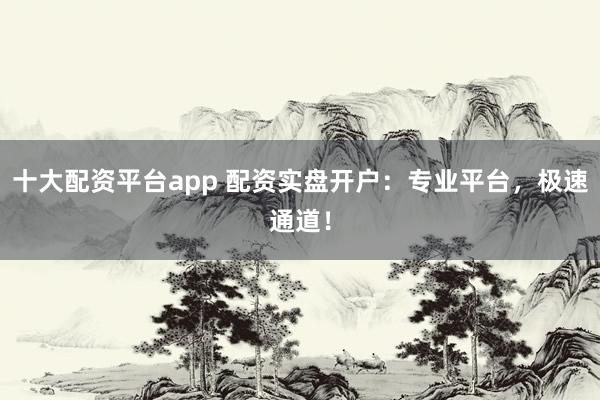 十大配資平臺app 配資實盤開戶：專業(yè)平臺，極速通道！