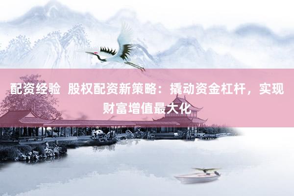 配資經(jīng)驗(yàn)  股權(quán)配資新策略：撬動(dòng)資金杠桿，實(shí)現(xiàn)財(cái)富增值最大化